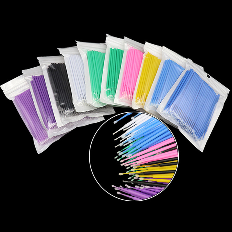 100Pcs Eyelash Cleaning Brush  - đánh giá và giá Eyelash Extension Options