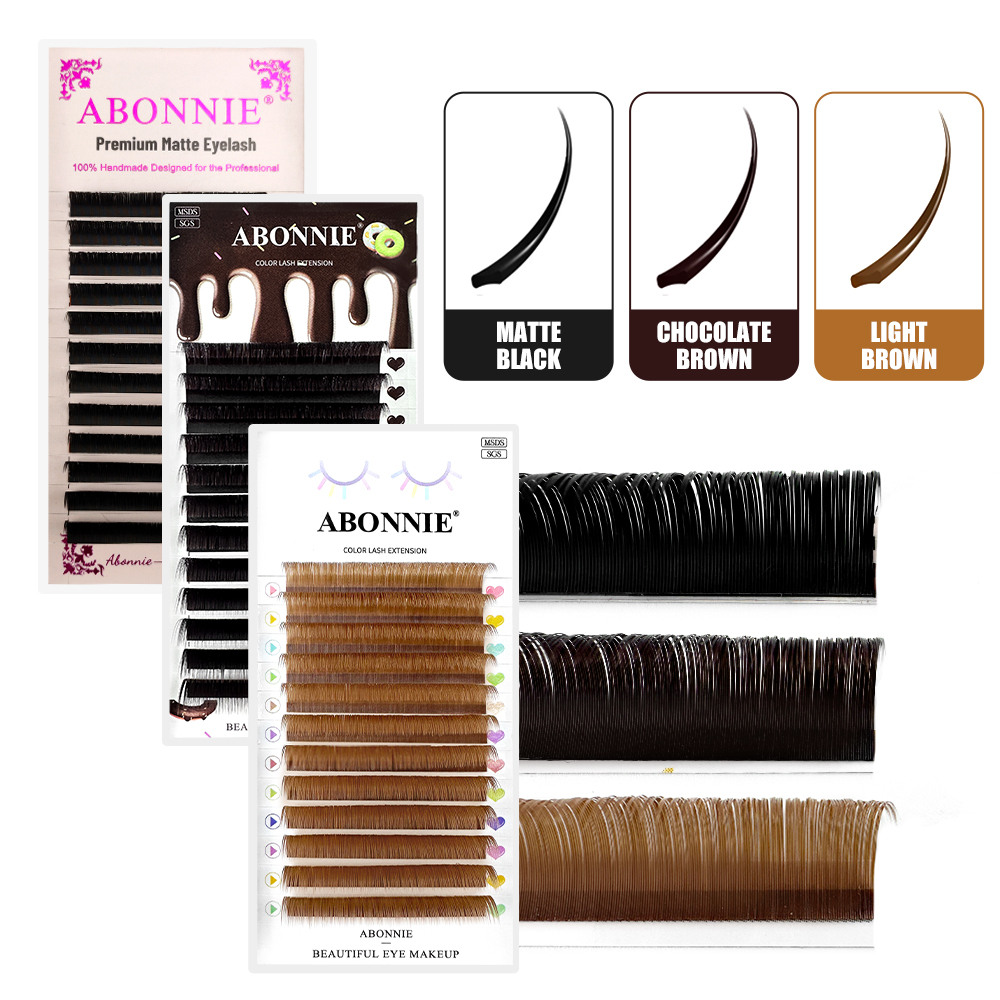 ABONNIE Brown Ellipse Flat Eye - đánh giá và giá Eyelash Extension Supernatural