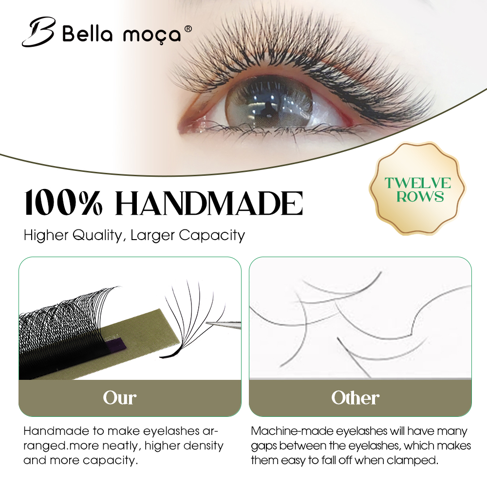 Bella moça 6D/7D/8D W Lash Ext - đánh giá và giá Eyelash Extension Supernatural