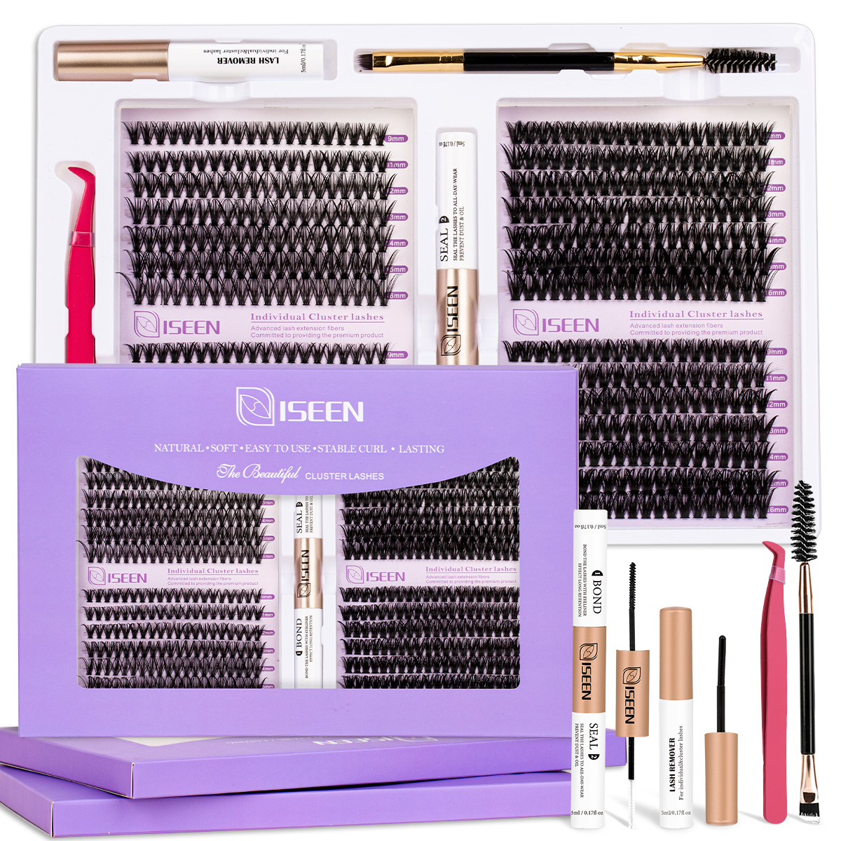 Eyelash Clusters Kit Soft Volu - đánh giá và giá Lash Removal Cream
