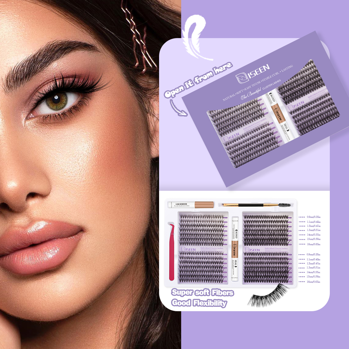 Eyelash Clusters Kit Soft Volu - đánh giá và giá Lash Removal Cream